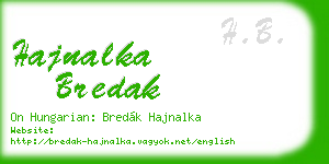 hajnalka bredak business card